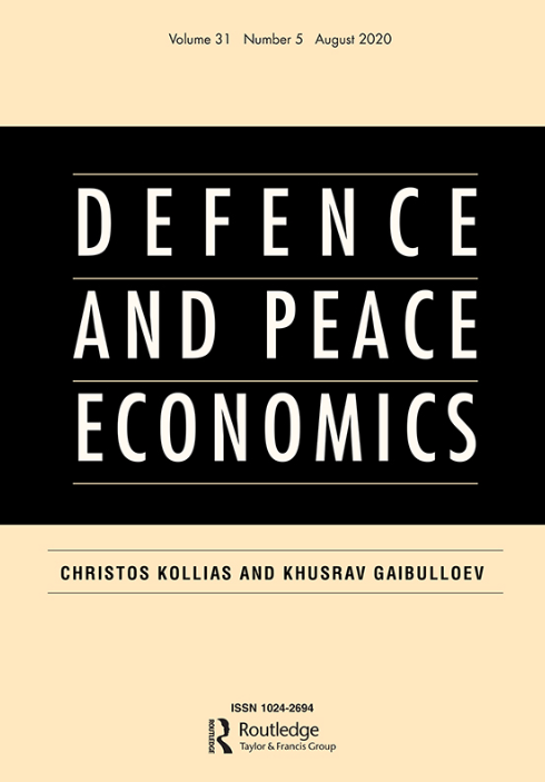 book cover defence and peace economics